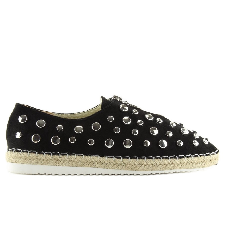 Espadrillas nere con borchie 9039-28 Black nero