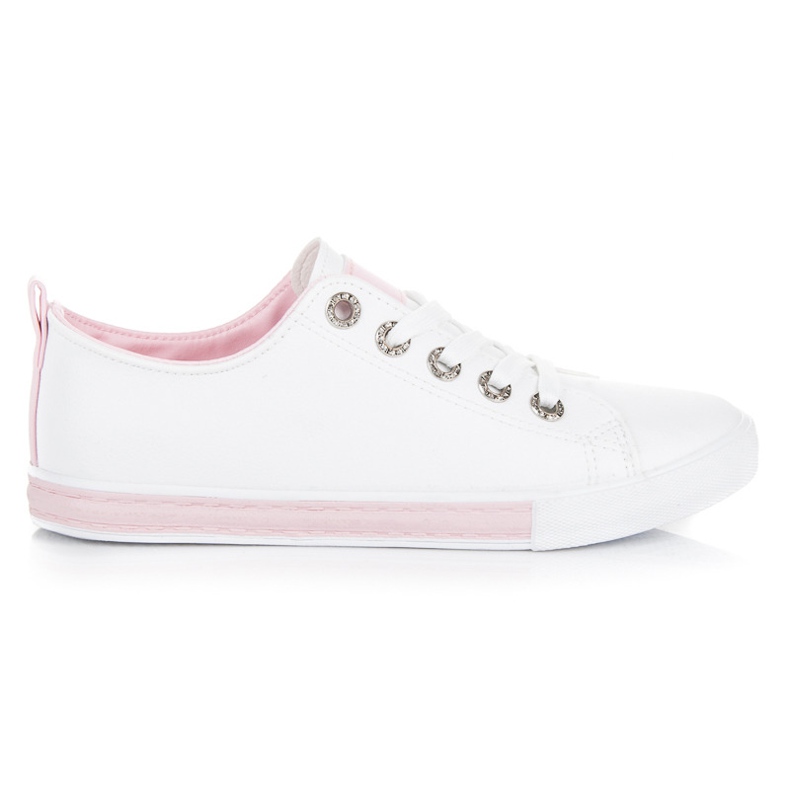 Sneakers con lacci bianca