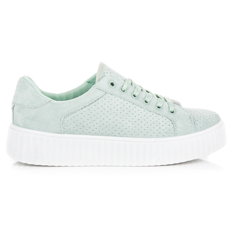 Seastar Sneakers in pelle scamosciata sulla piattaforma verde