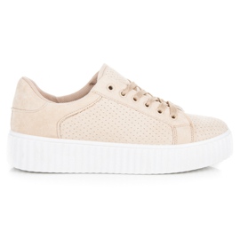 Seastar Sneakers in pelle scamosciata sulla piattaforma marrone