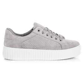 Seastar Sneakers in camoscio sulla piattaforma grigio