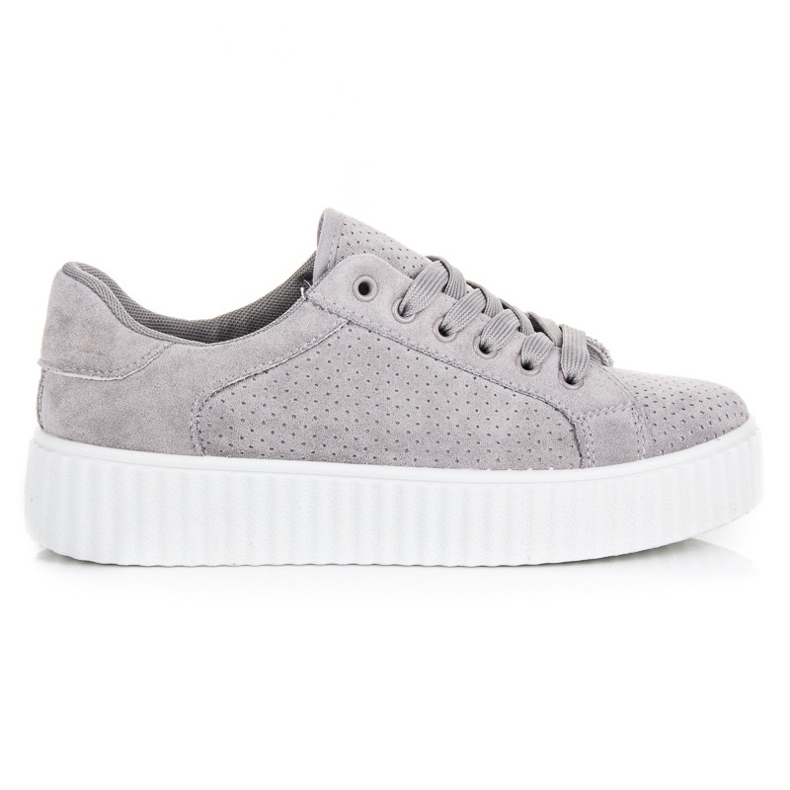 Seastar Sneakers in camoscio sulla piattaforma grigio