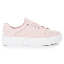 Seastar Sneakers in pelle scamosciata sulla piattaforma rosa