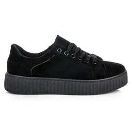 Seastar Sneakers in camoscio sulla piattaforma nero