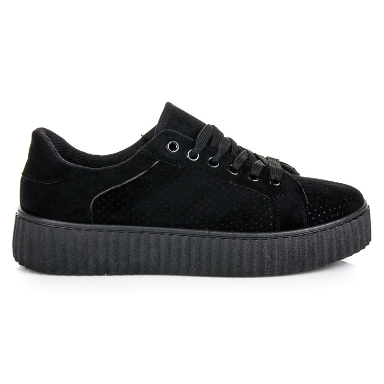 Seastar Sneakers in camoscio sulla piattaforma nero