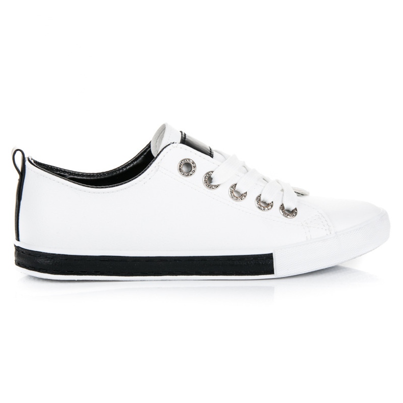 Sneakers con lacci bianca