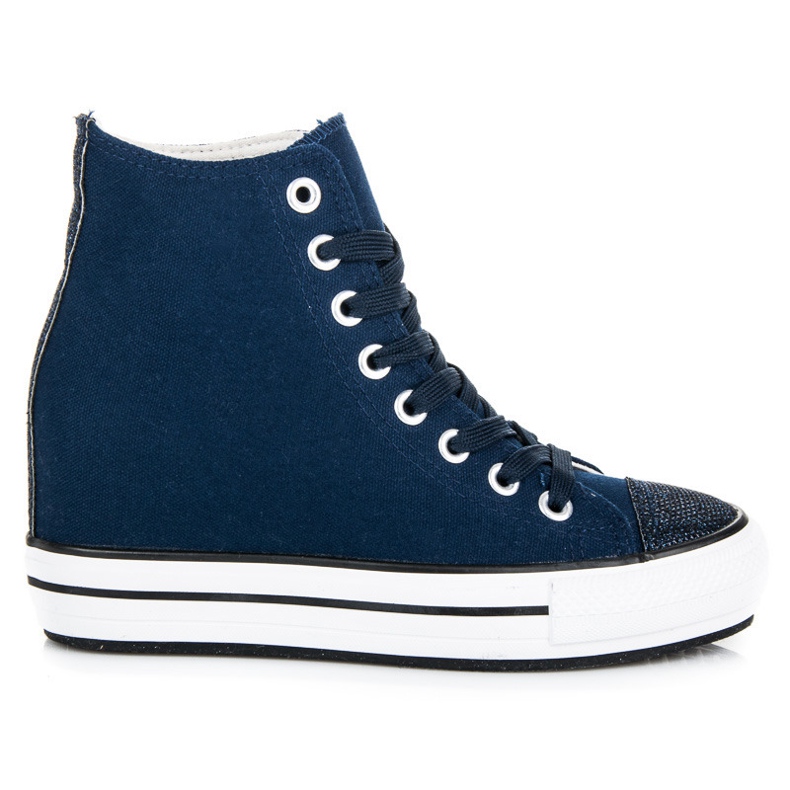 L&H Sneakers con zeppa alta blu