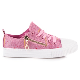 Scarpe da ginnastica per bambini lucide rosa