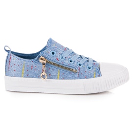 Scarpe da ginnastica per bambini lucide blu