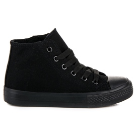 Sneakers sopra la caviglia con cerniera nero
