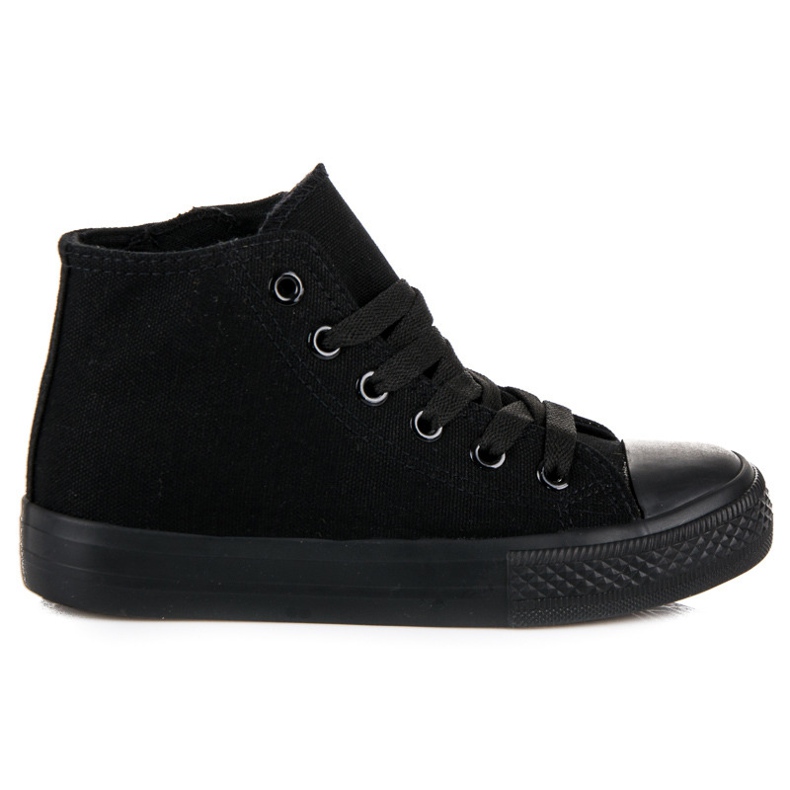 Sneakers sopra la caviglia con cerniera nero
