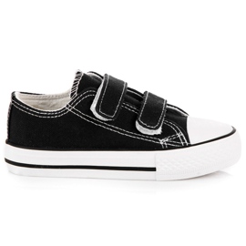 Sneakers da bambino in velcro nero