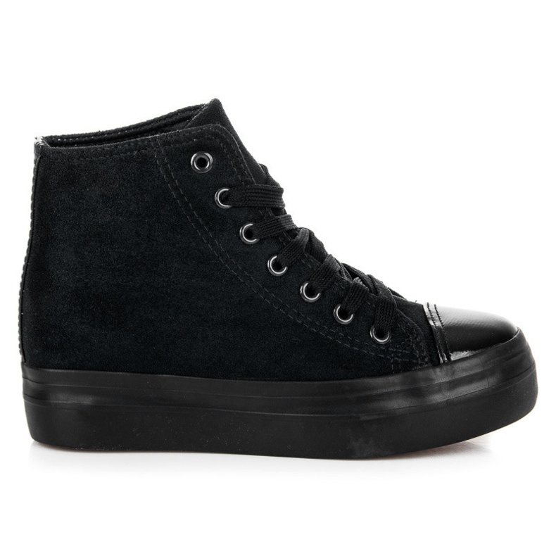 L&H Sneakers con zeppa e plateau nero