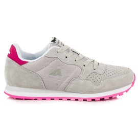 American Club Scarpe sportive in pelle americane grigio