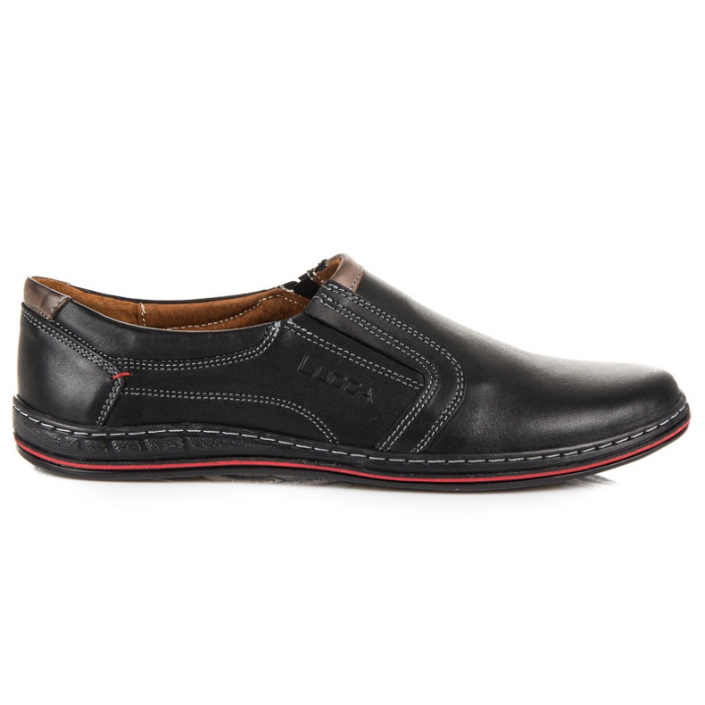 Lucca Scarpe slip-on realizzate in pelle lucchese nero