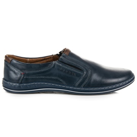 Lucca Scarpe slip-on realizzate in pelle lucchese blu