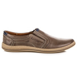 Scarpe slip-on in pelle lucca marrone