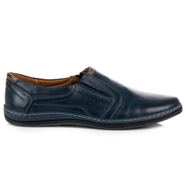 Lucca Scarpe slip-on realizzate in pelle lucchese blu