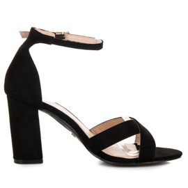 Seastar Sandali neri con tacco alto nero
