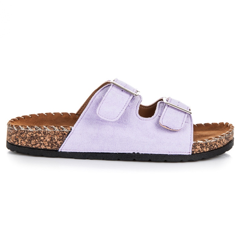 Seastar Ciabatte in camoscio con fibbie viola