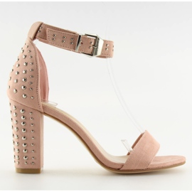 Sandali con tacco alto rosa rosa