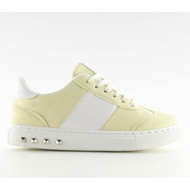Sneakers da donna giallo pastello C928-36 Giallo