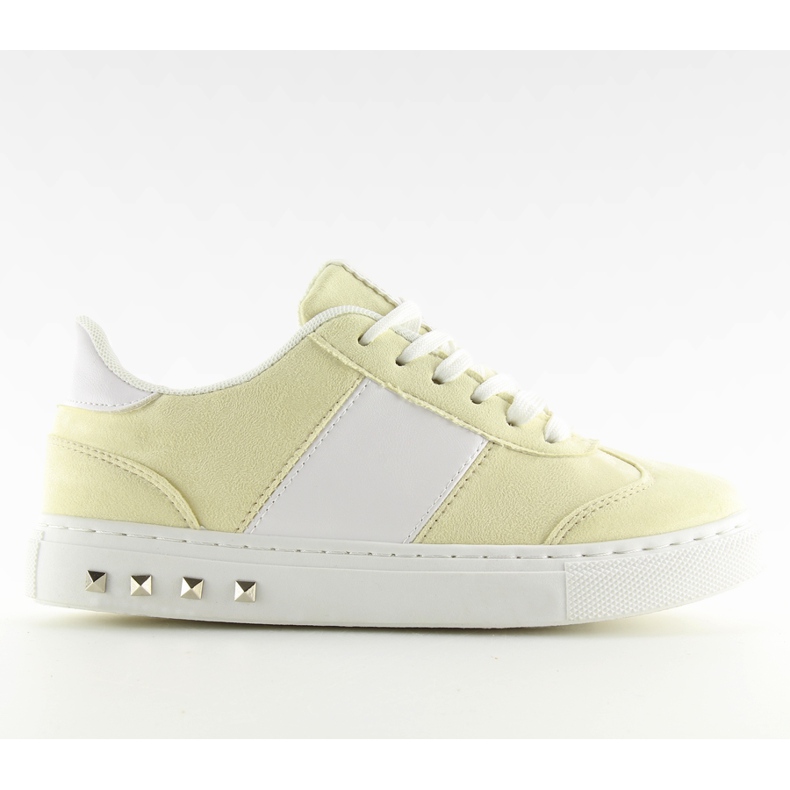 Sneakers da donna giallo pastello C928-36 Giallo
