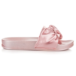Via Giulia  Pantofole Rosa Con Un Fiocco