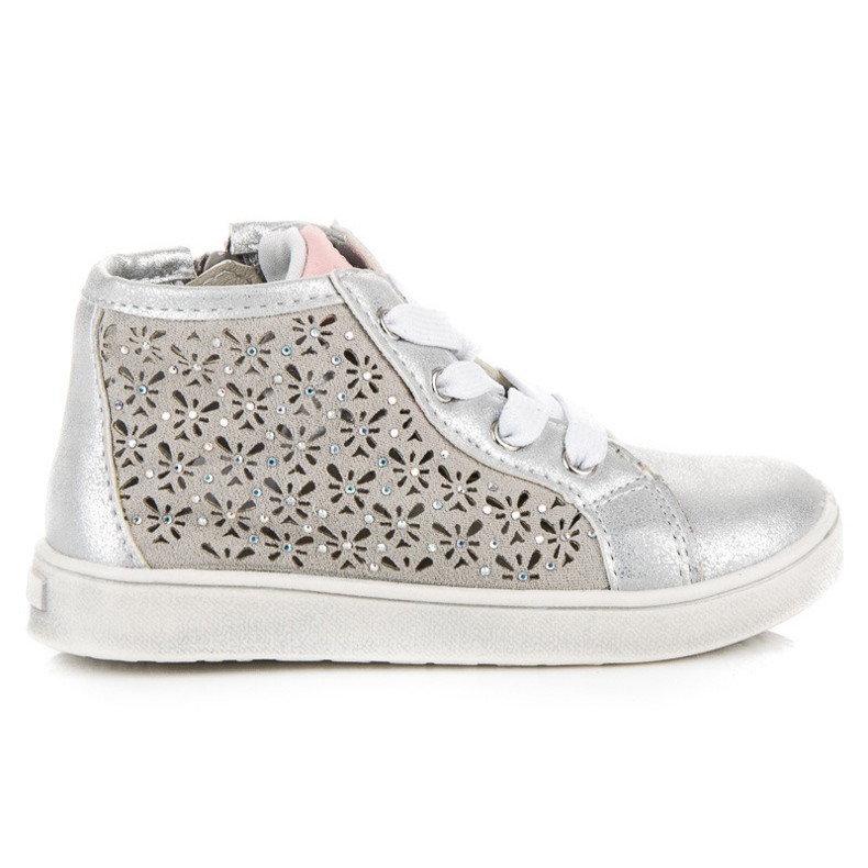American Club Sneakers traforate su cerniera americana grigio
