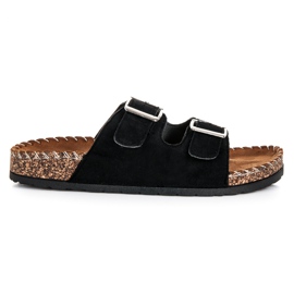 Seastar Ciabatte in camoscio con fibbie nero