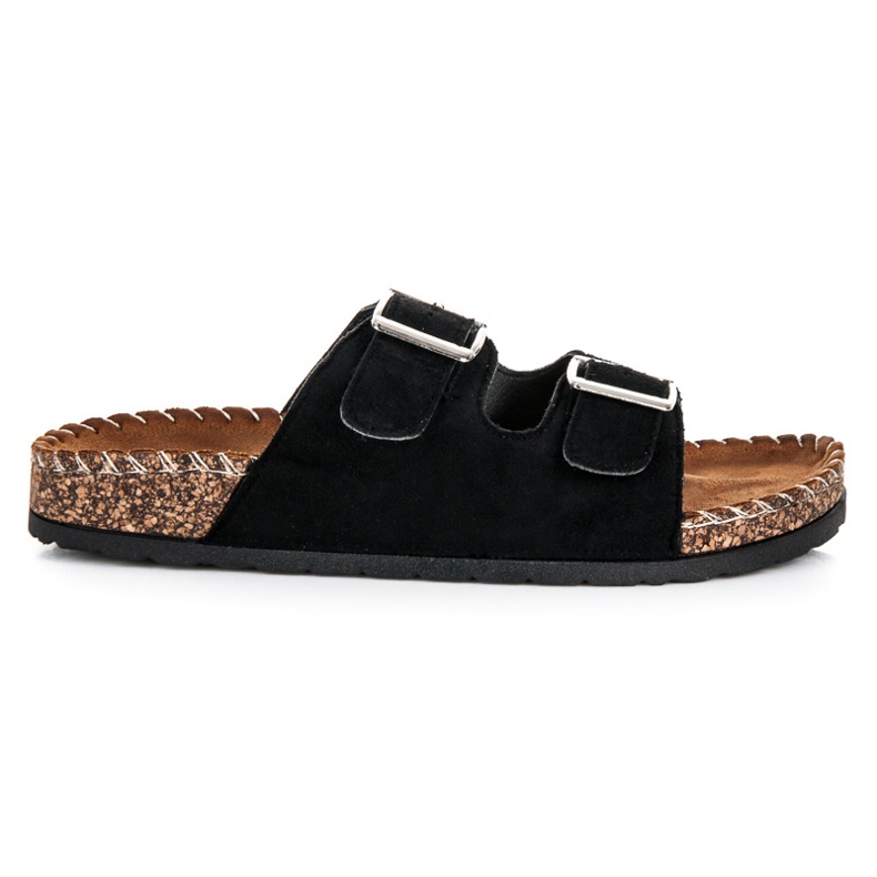 Seastar Ciabatte in camoscio con fibbie nero