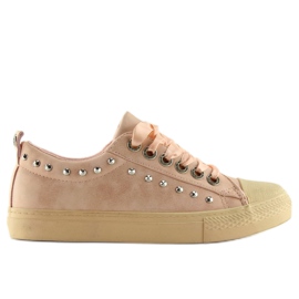 Sneakers Con Borchie Rosa Bm1905 Rosa
