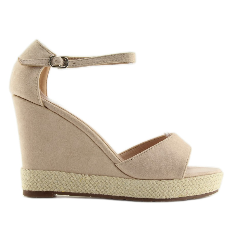 Sandali con zeppa espadrillas beige beige