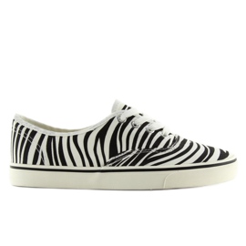 Sneakers con lacci K-75 Zebra nero bianco