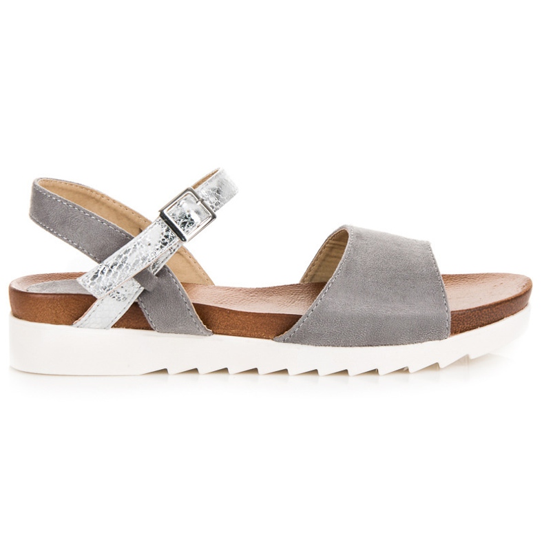 Sandali bassi vinceza in camoscio grigio