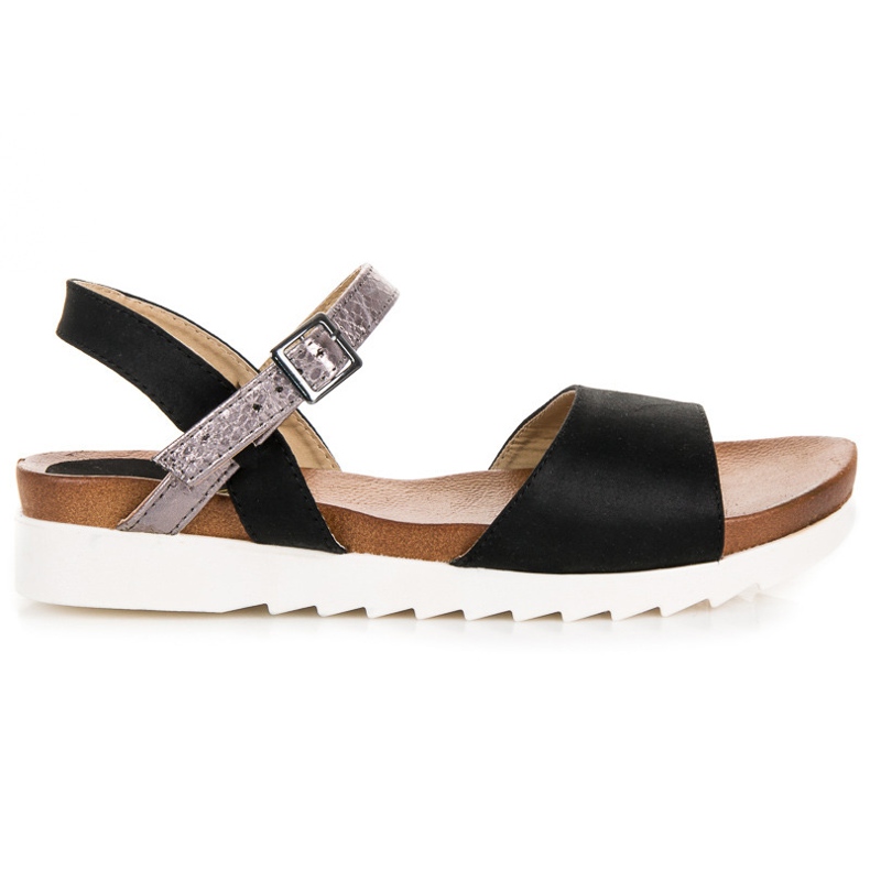 Sandali bassi vinceza in camoscio nero