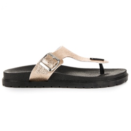 Pantofole VINCEZA dorate d'oro