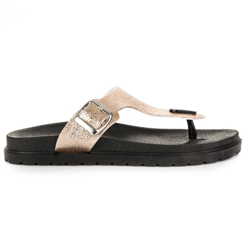 Pantofole VINCEZA dorate d'oro