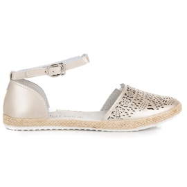 Sandali vinceza espadrillas in pelle giallo