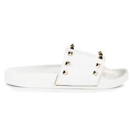 Ciabatte bianche con strass bianco