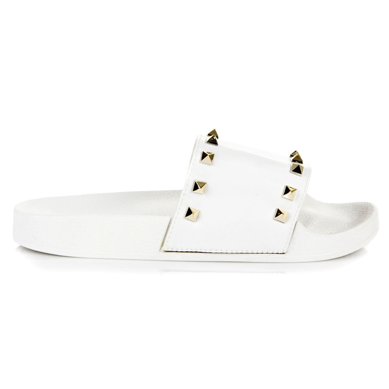 Ciabatte bianche con strass bianca