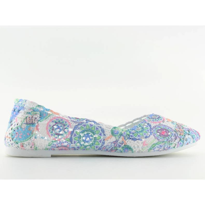 Ballerine in pizzo JX60P viola bianca