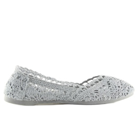 Ballerine in pizzo grigio JX59P grigio