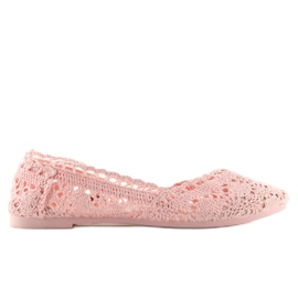 Ballerine in pizzo rosa JX59P rosa