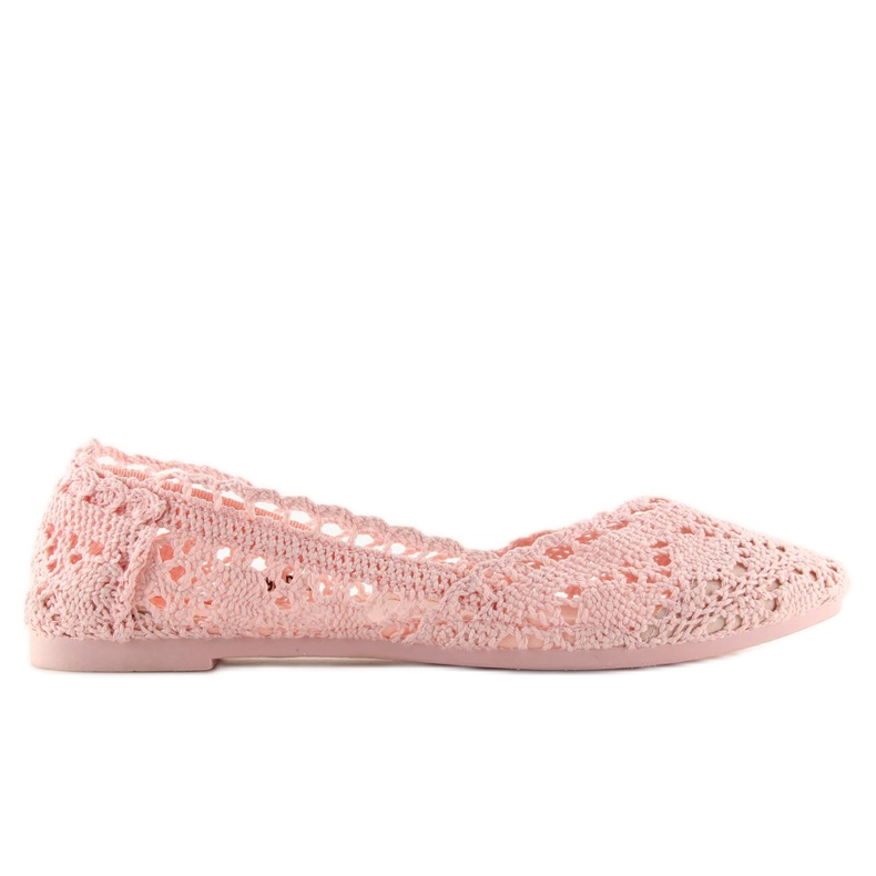 Ballerine in pizzo rosa JX59P rosa