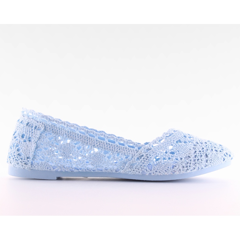 Ballerine in pizzo blu JX59P L.BLUE