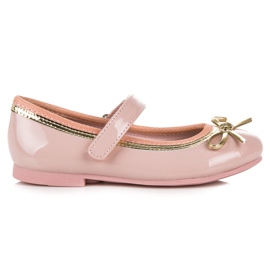 American Club Ballerina con velcro americano rosa