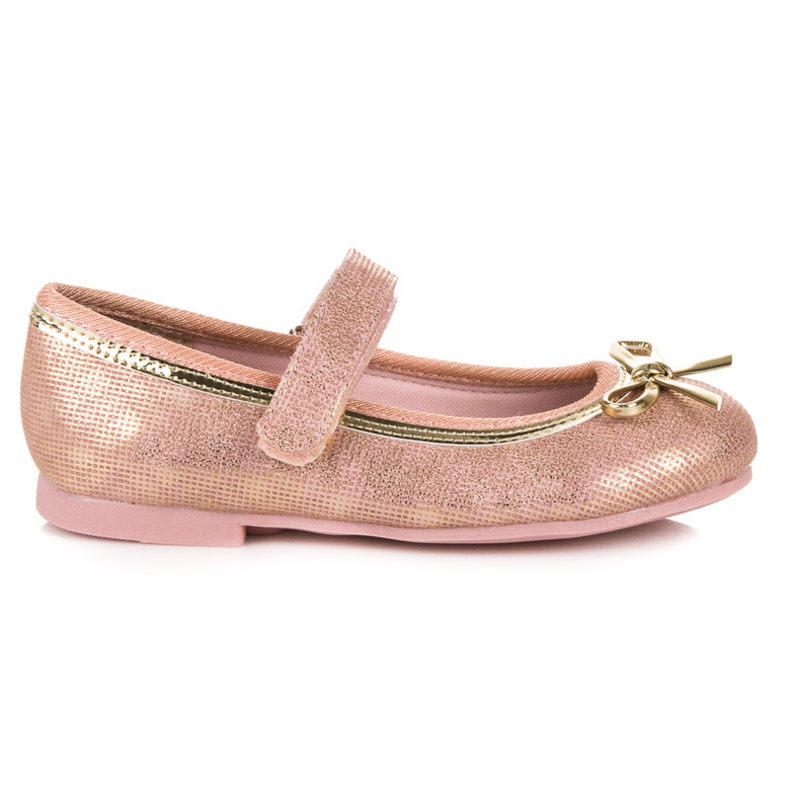 American Club Ballerina con velcro americano rosa