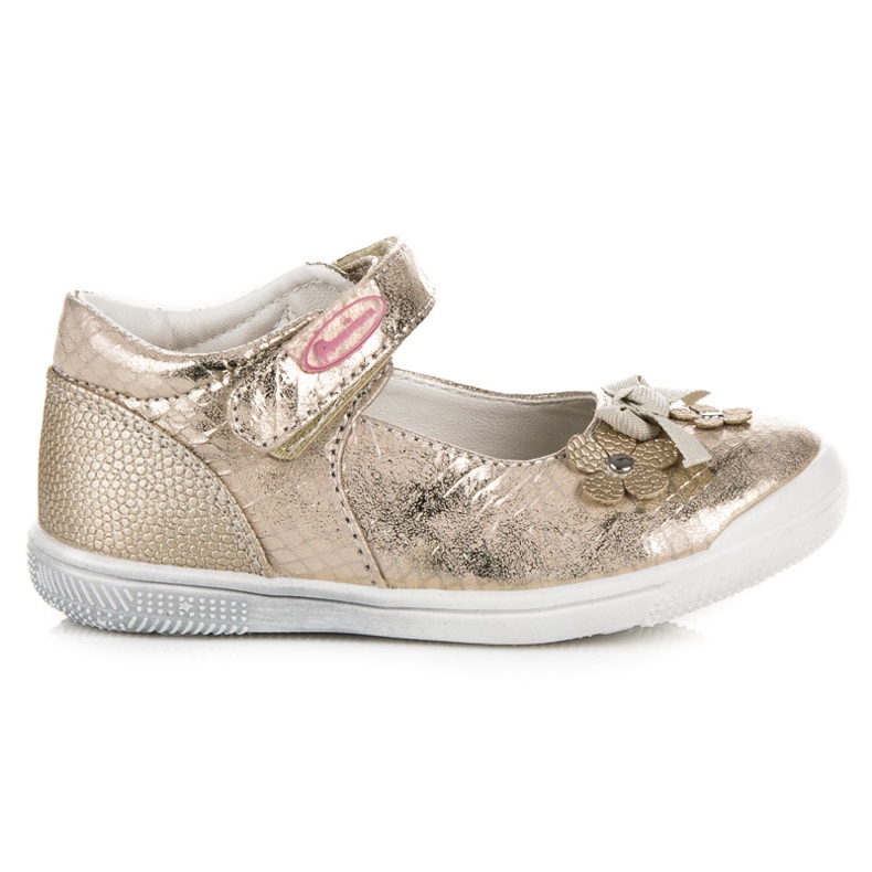 American Club Scarpe primaverili americane dorate d'oro