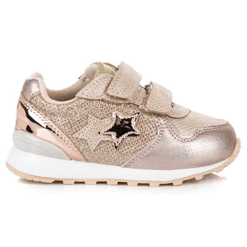 American Club Sneakers dorate con una stella americana d'oro